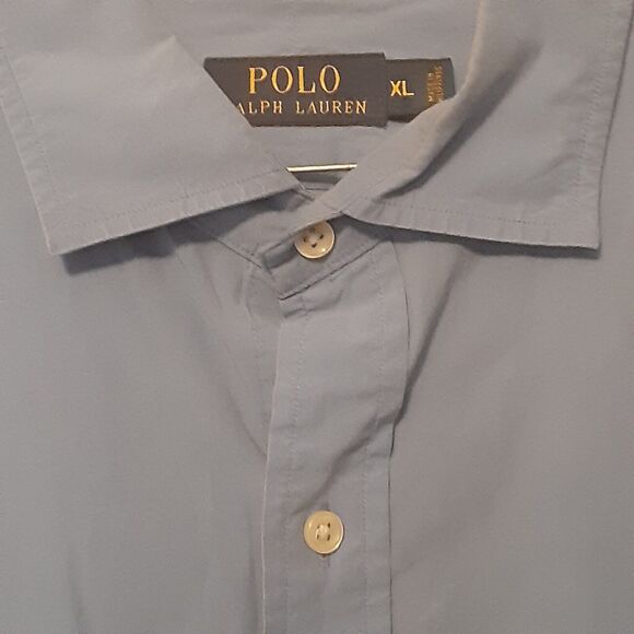 Polo Ralph Lauren Button Up Shirt Mens XL Blue Pink Pony Preppy - Picture 3 of 8